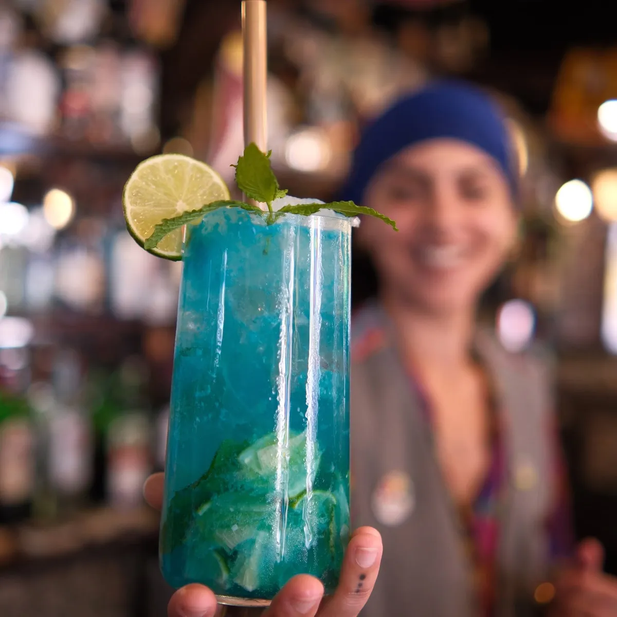 A fresh mint and lime cocktail served at Local Pub